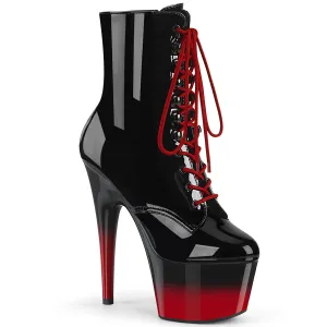 Adore-1020BR-H Black Patent/Black-Red, 7" Heels (Speed Heels)