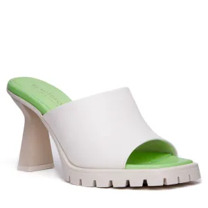 Amy Off-White Leather Sandal