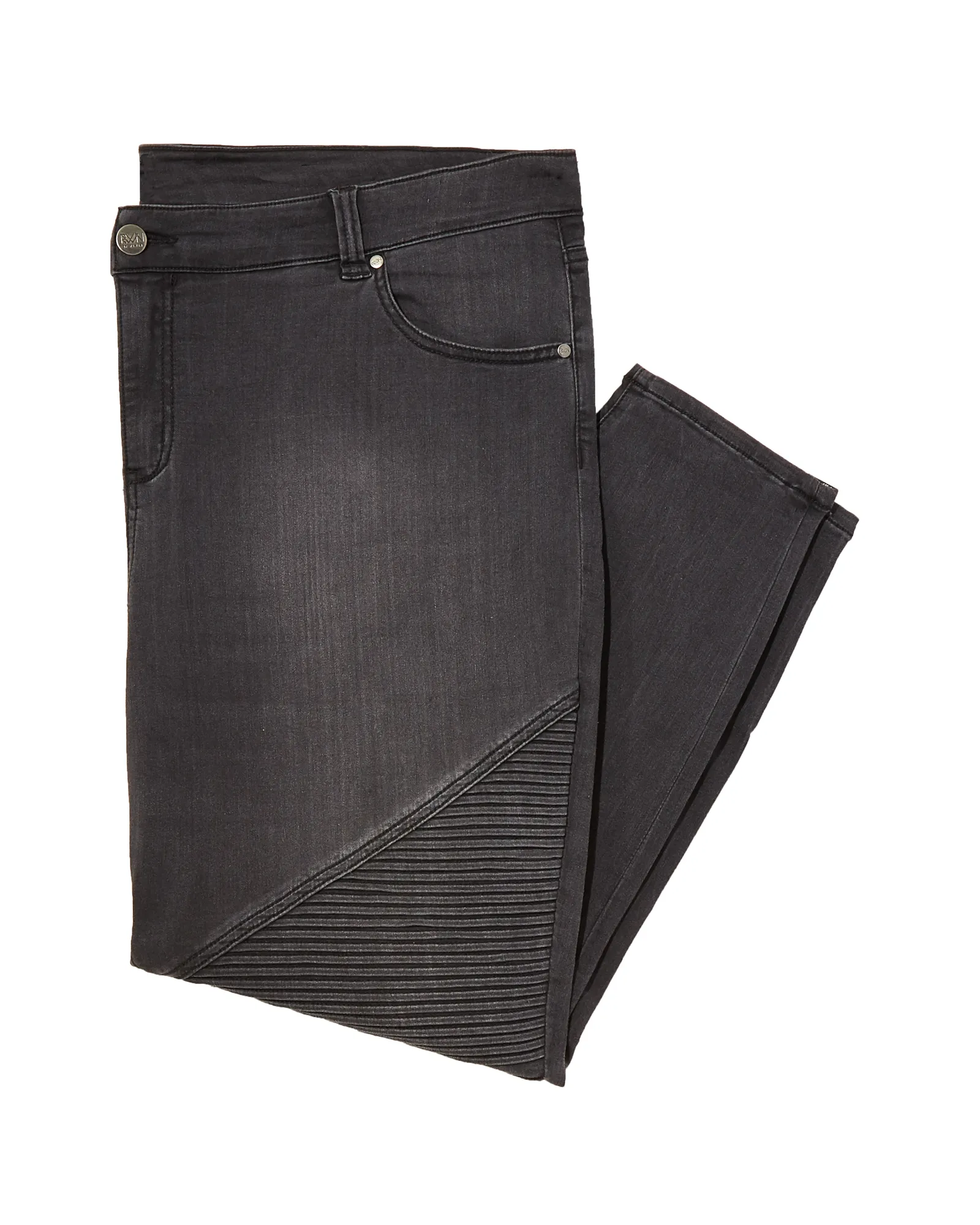 Bennett Moto Detail Skinny Jean | Charcoal Grey