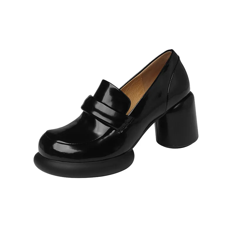 Block Heel Loafer - Ziana