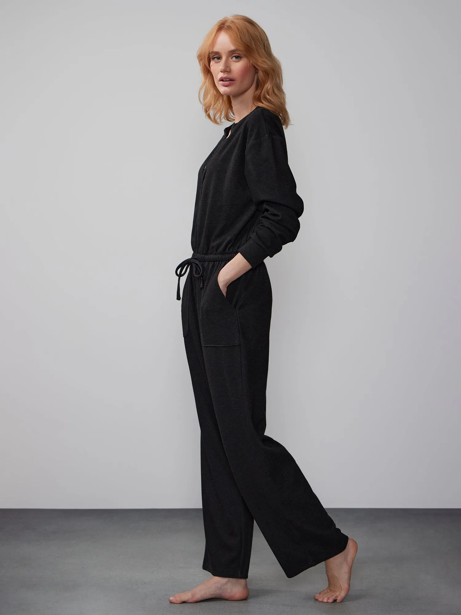 Brushed Hacci Lounge Jumpsuit