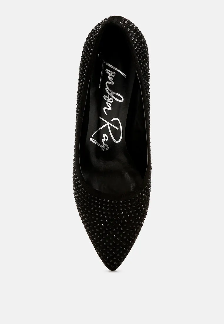 Caspia Rhinestones Embellished Pumps