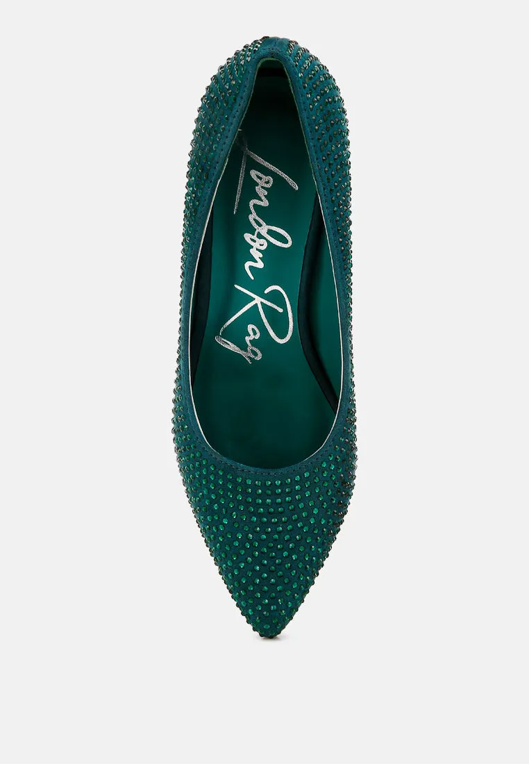 Caspia Rhinestones Embellished Pumps