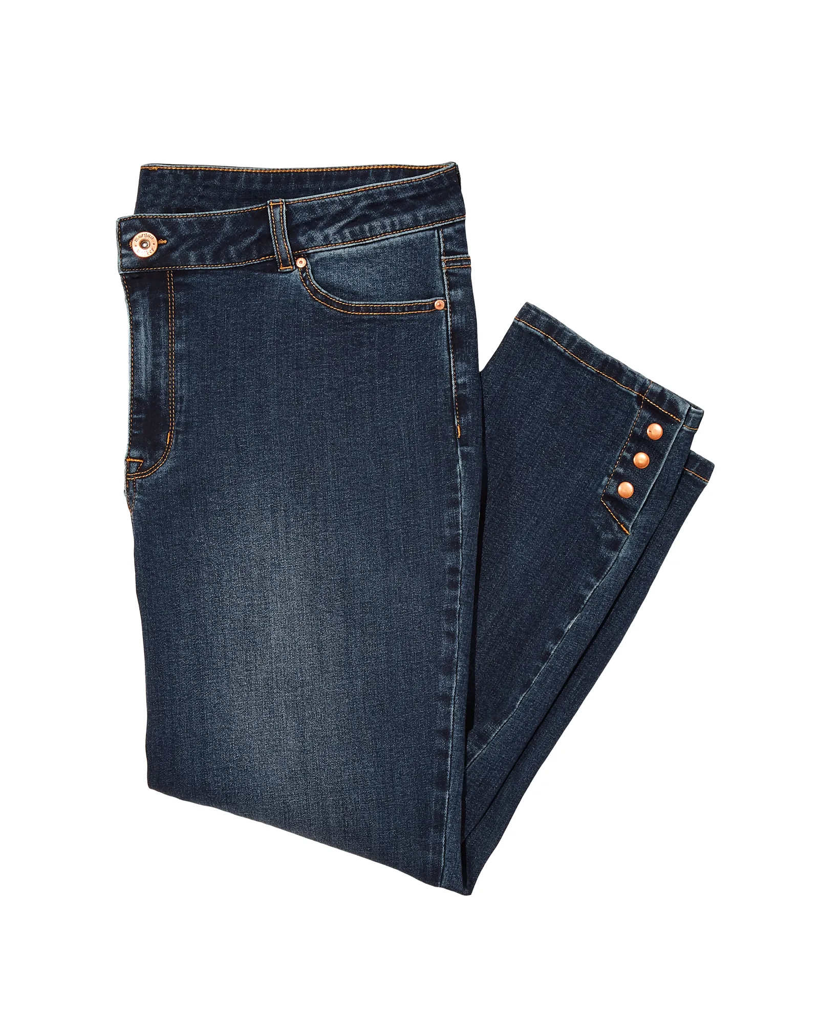 Conway Skinny w/ Snaps | Medium Wash