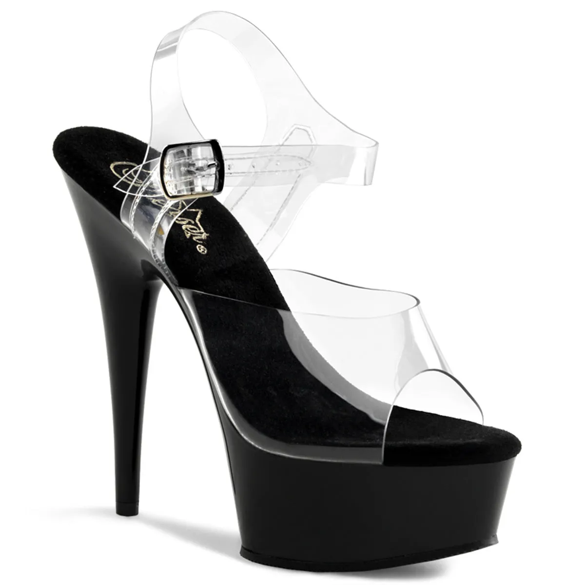 DELIGHT-608 Black Platform Pole Dancing Shoe