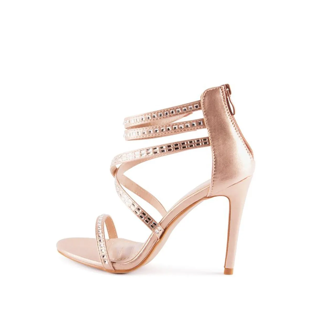 Desiree Diamante Criss Cross Strappy Sandal