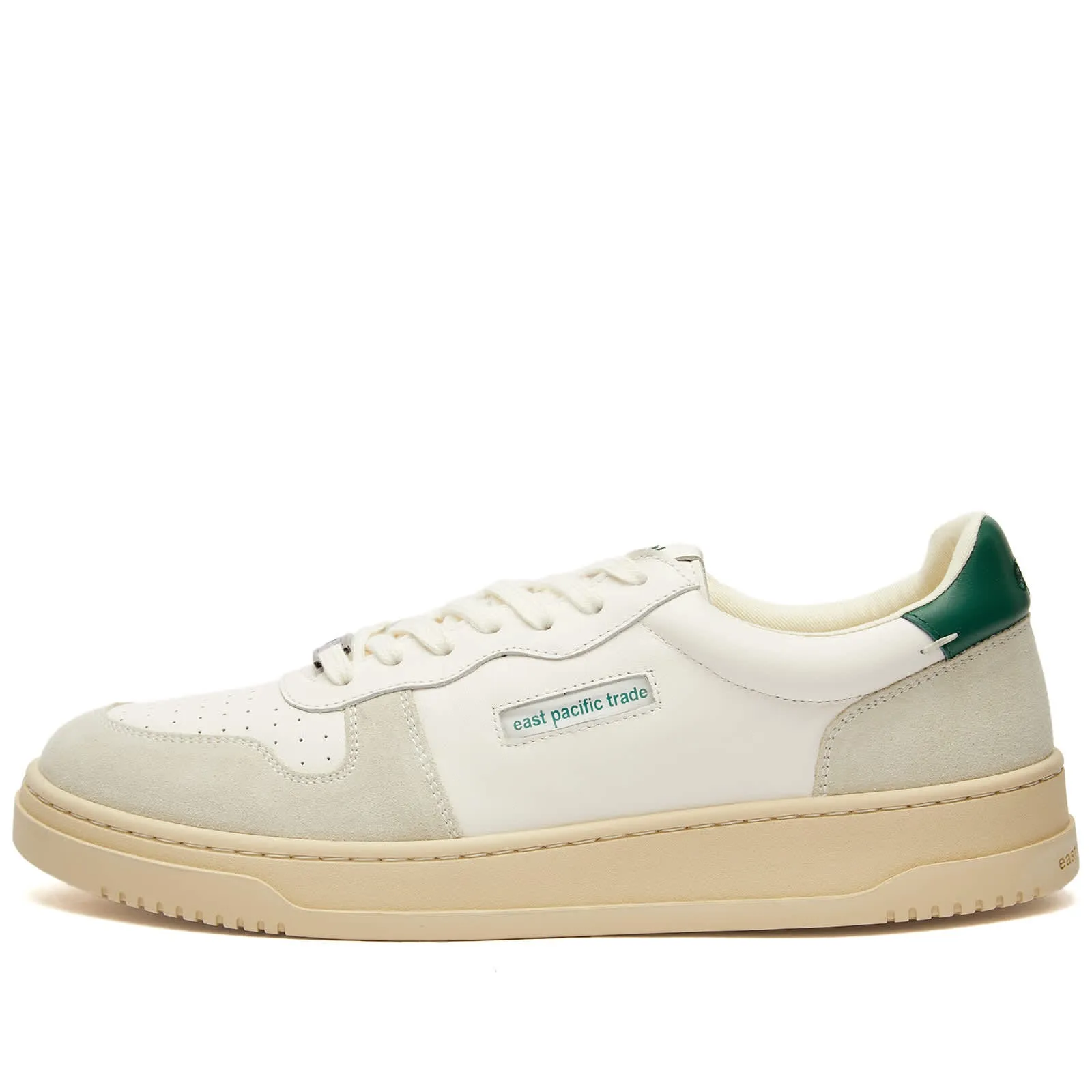 East Pacific Trade Dive Court Sneaker in Off White, Tofu & Green