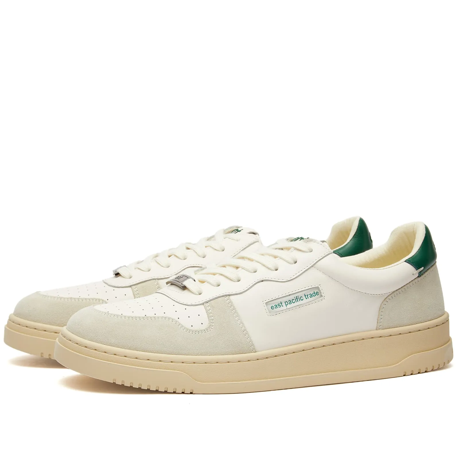 East Pacific Trade Dive Court Sneaker in Off White, Tofu & Green