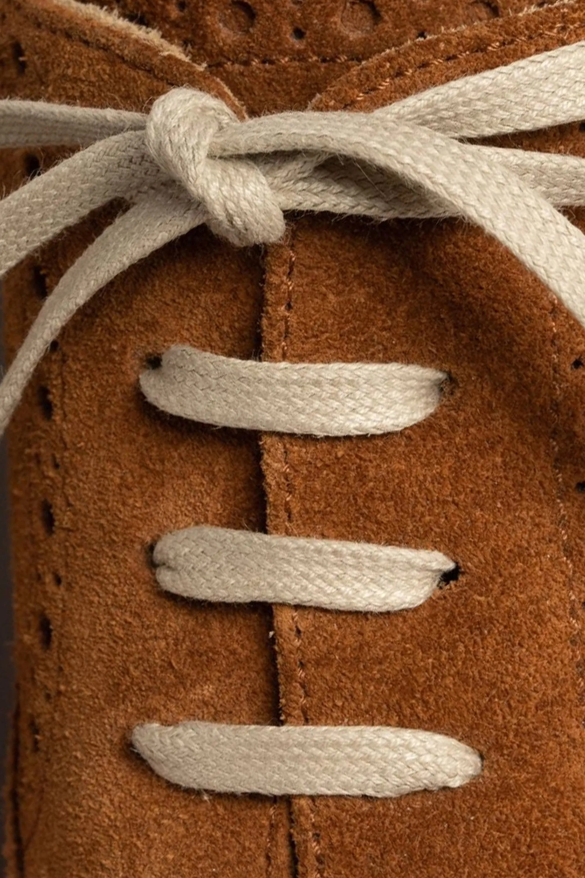 Flat Beige Waxed Cotton Shoelaces