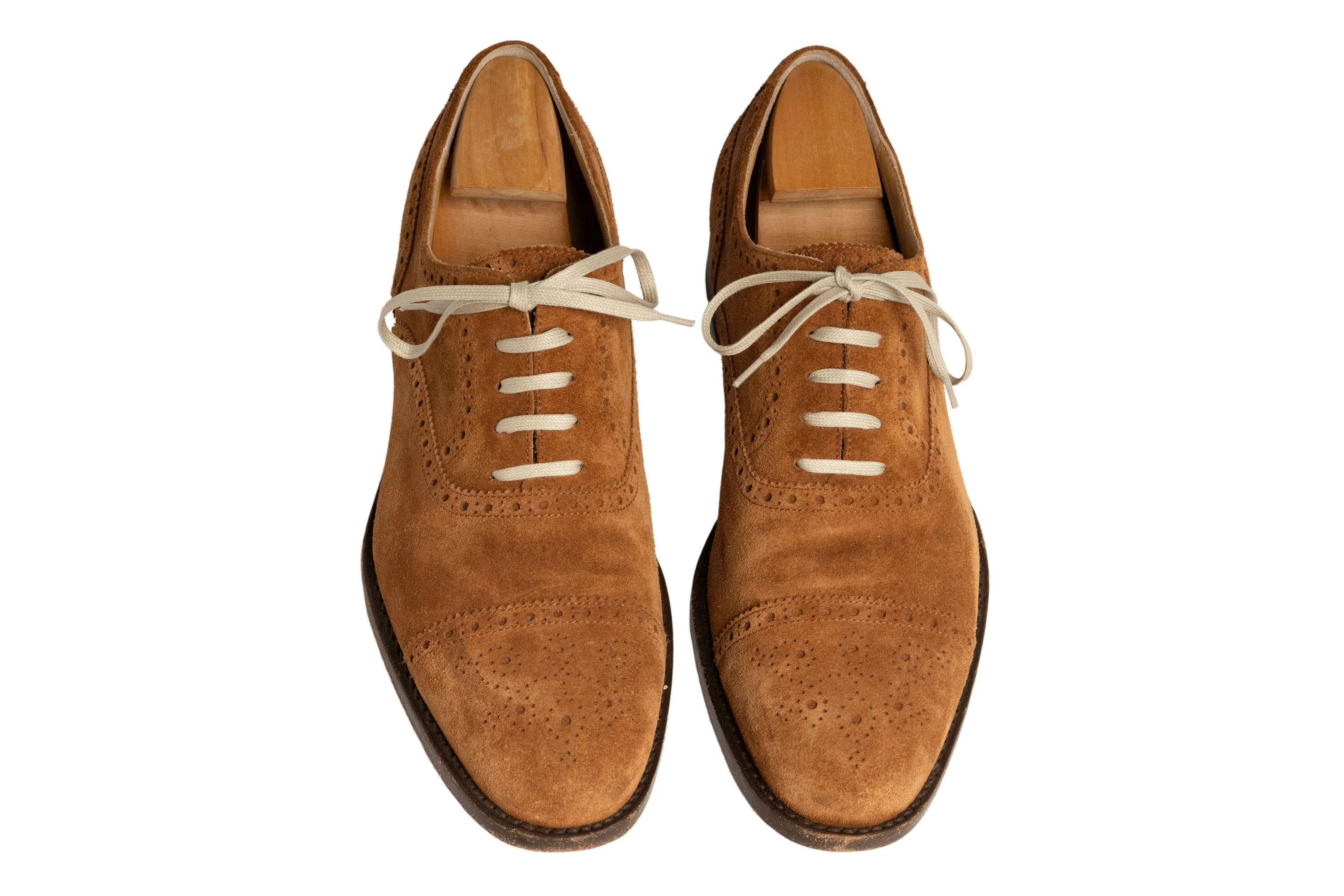 Flat Beige Waxed Cotton Shoelaces