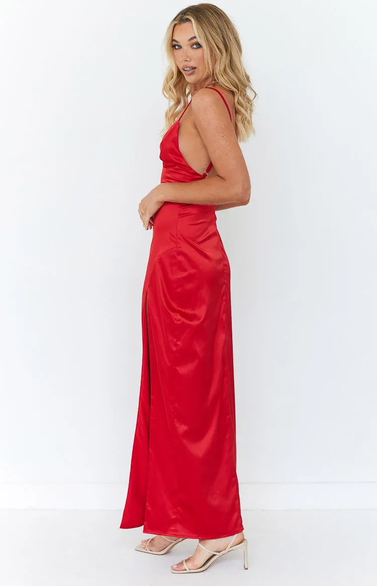 Freesia Red Formal Maxi Dress