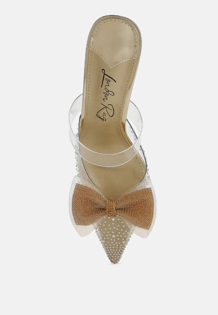 Freja Embellished Bow Kitten Heels