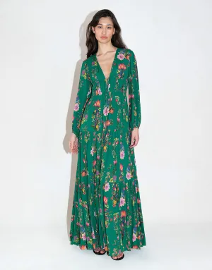 Freya Crepe Maxi Dress - Sierra Green