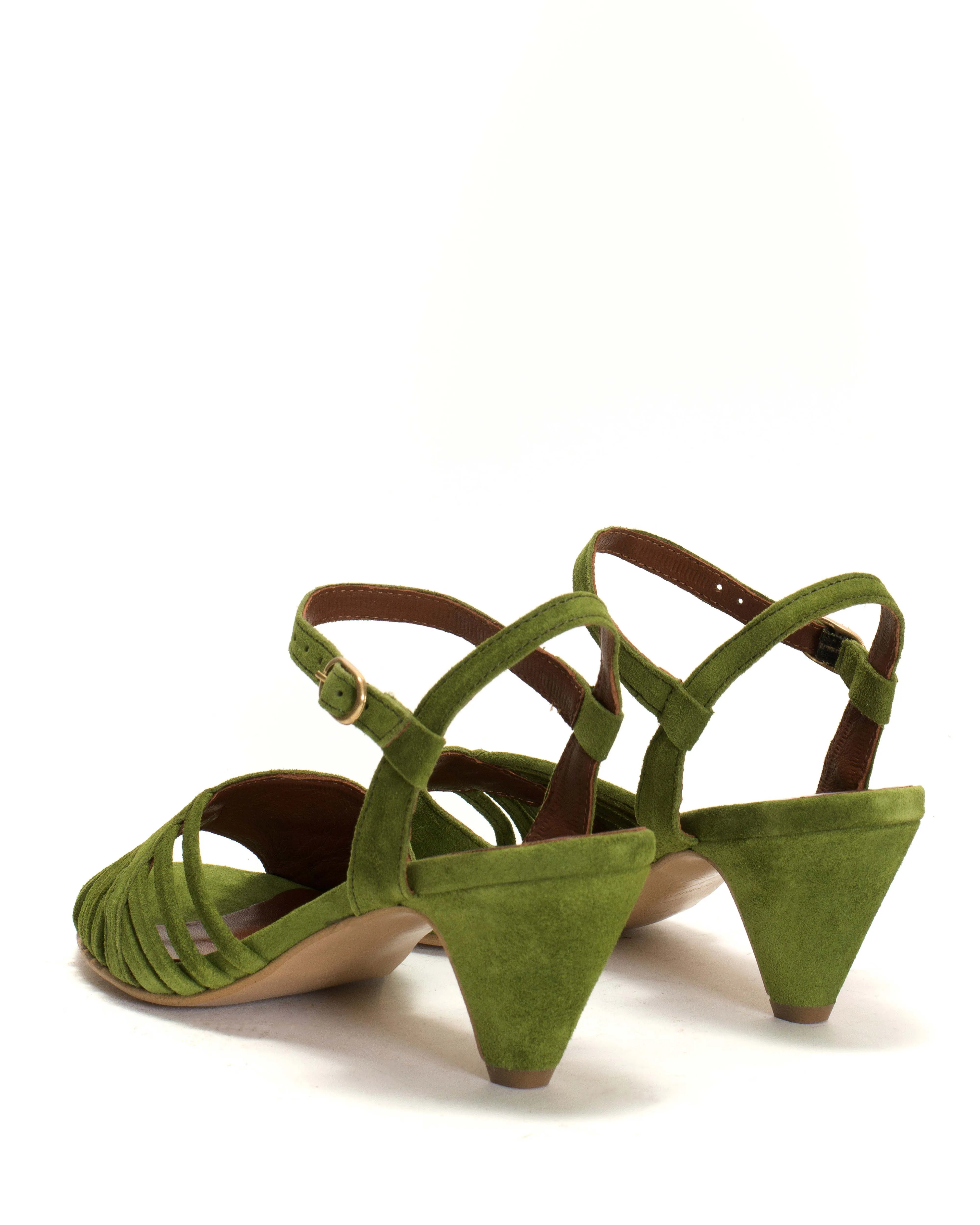 Hermine Calf suede Grass green