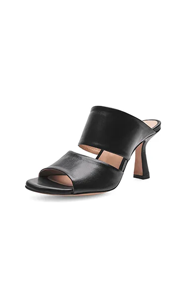 Ivy Lee Marilyn Sandals in Nappa Black