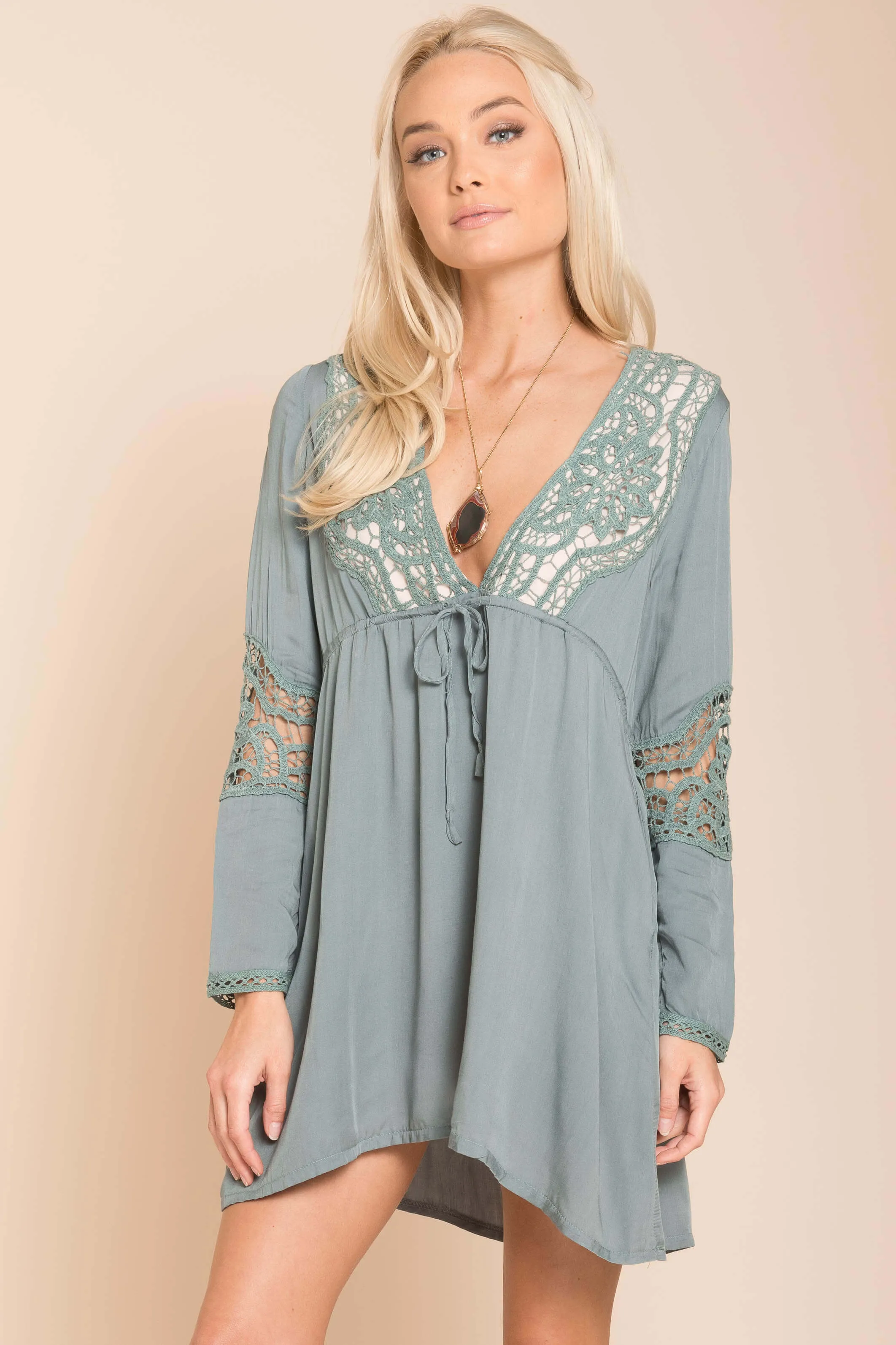 Lily Embroidered Tunic Green