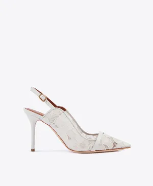 Marion 85 White Lace Slingback