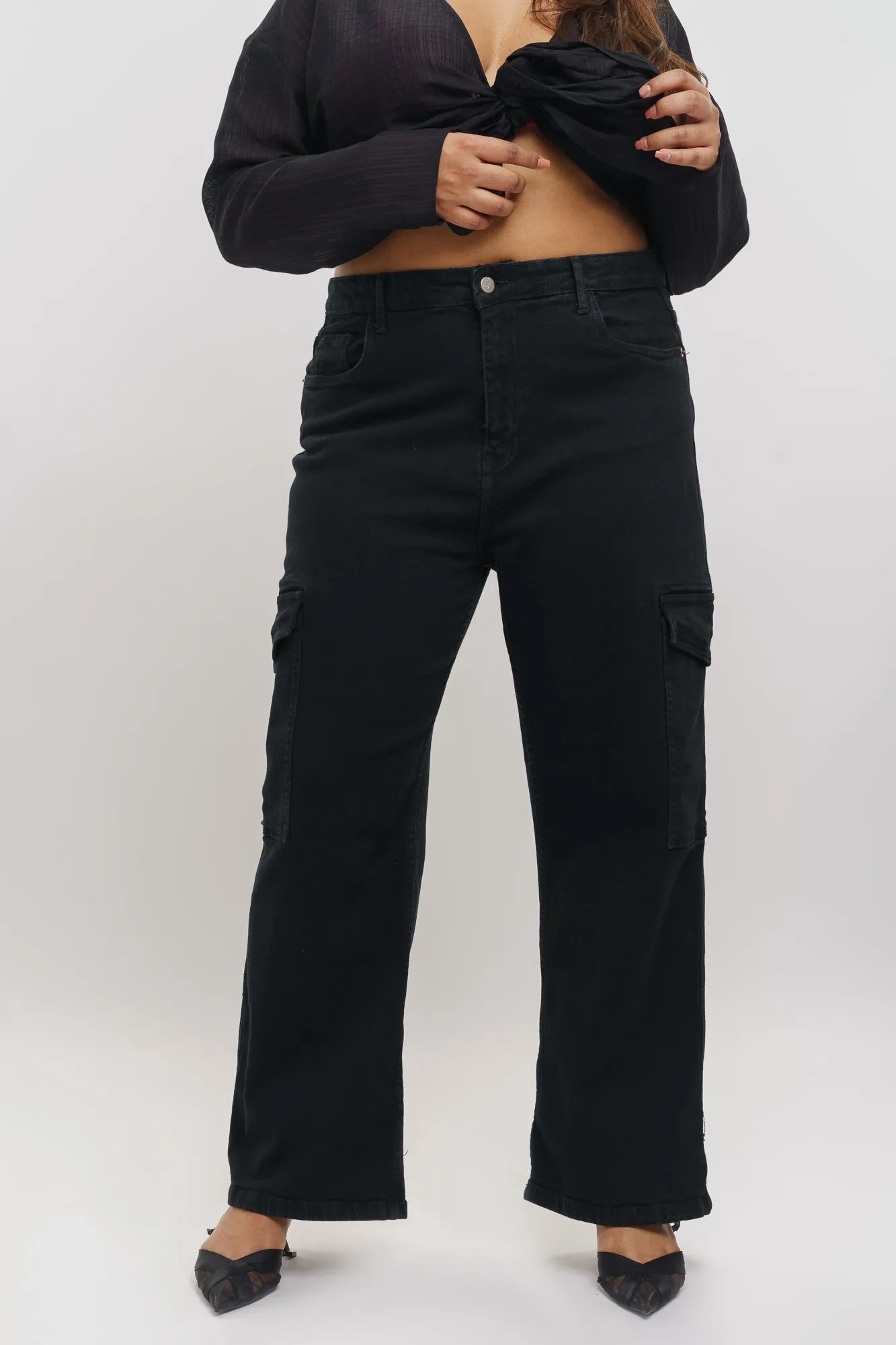 Midnight Denim Cargo Pants