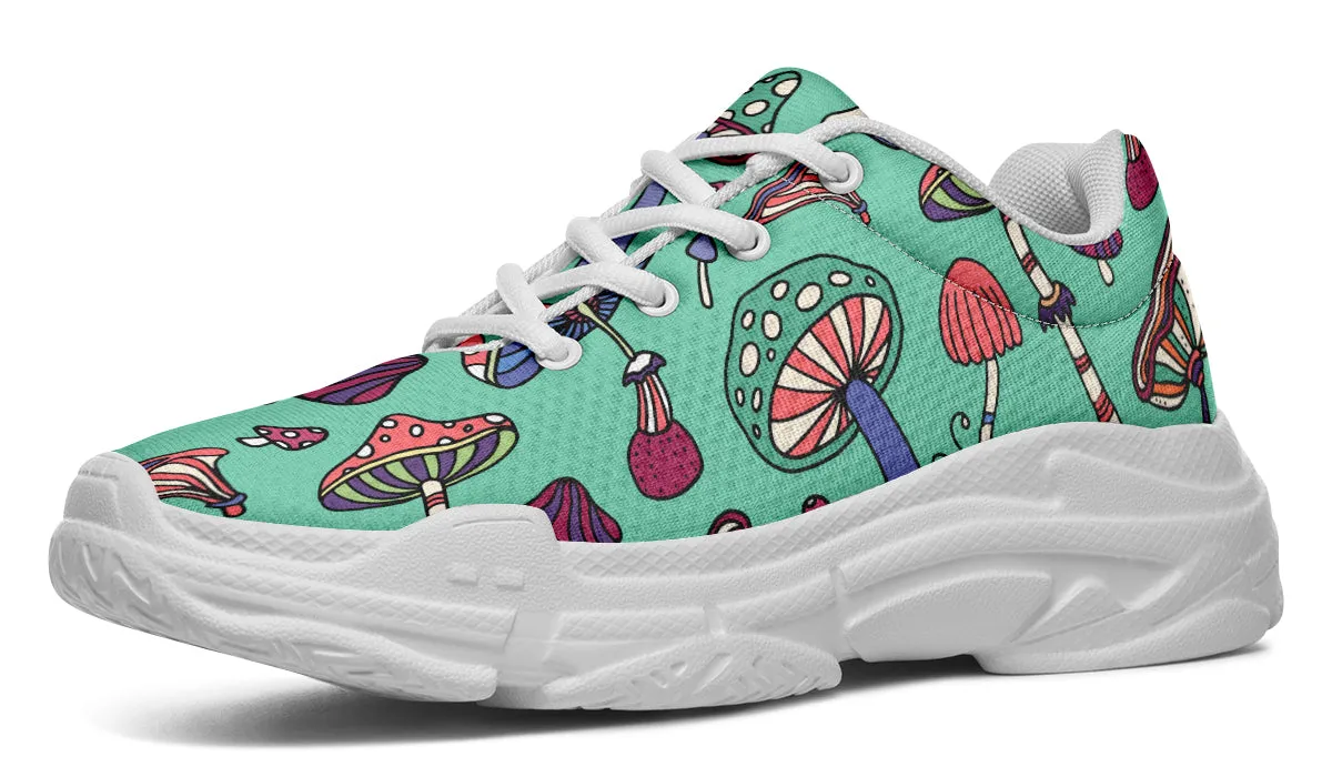 Mismatched Mushrooms Chunky Sneakers