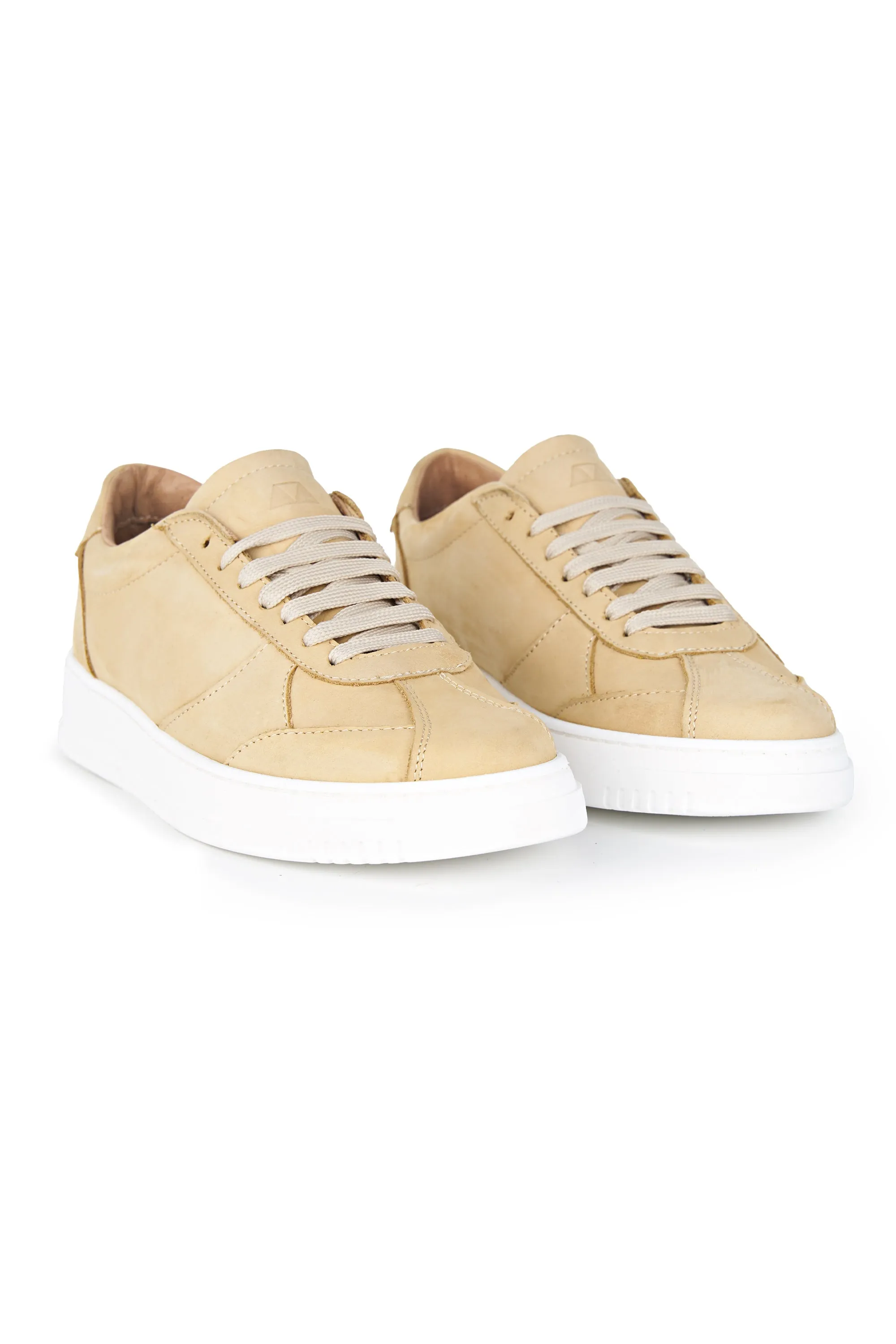 Nubuck Leather Court Sneakers