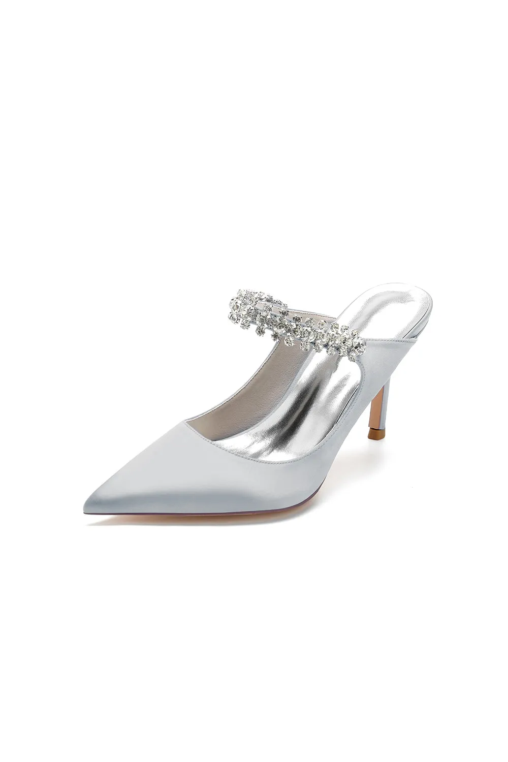 Party Pointed Toe Crystal Strap High Heels