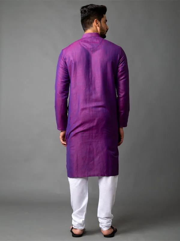 Purple Solid Kurta | Azania