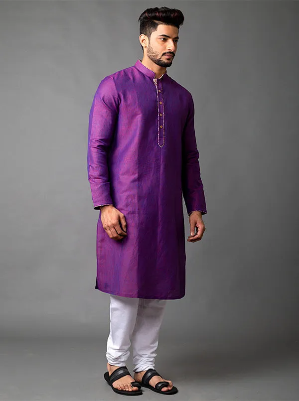 Purple Solid Kurta | Azania