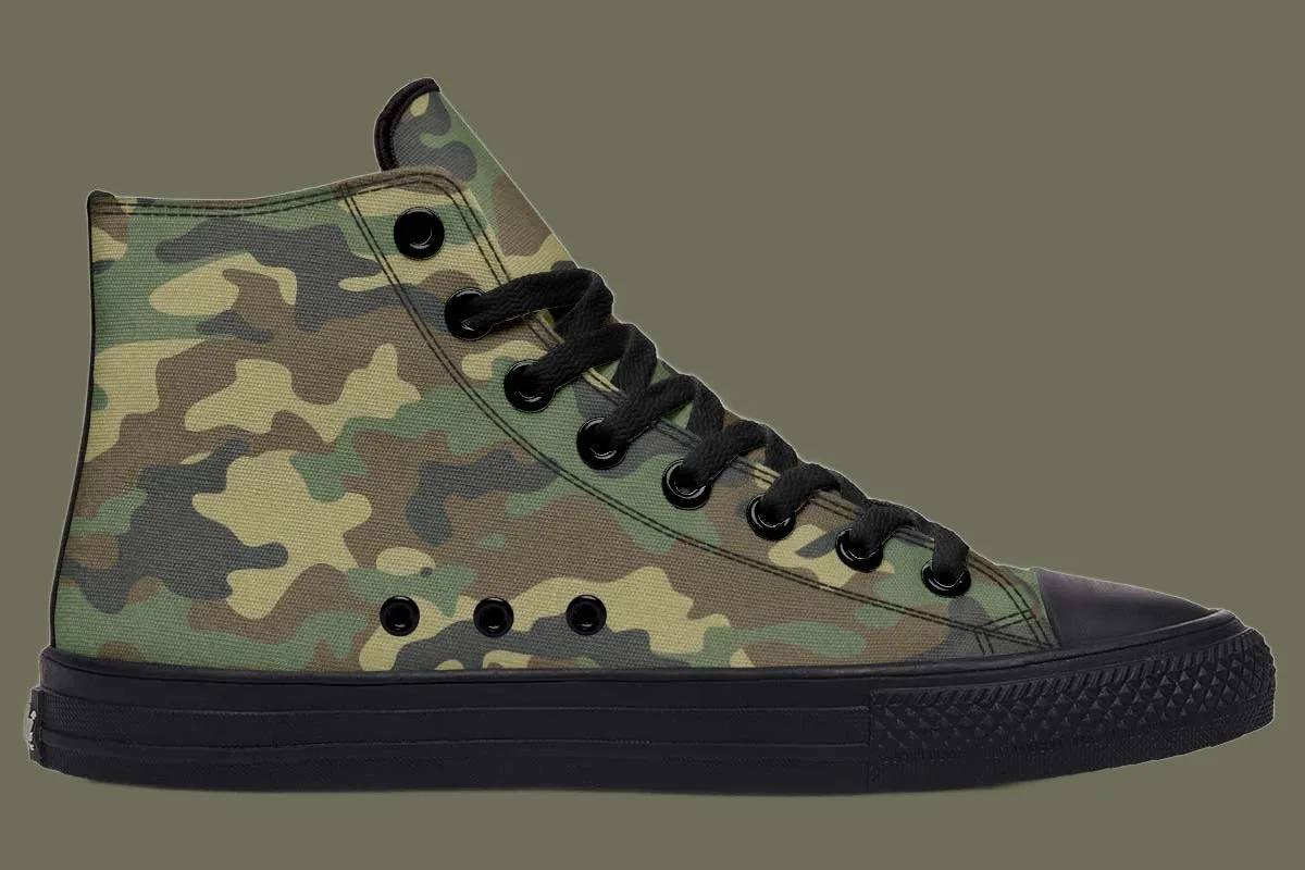 RAAD™ - High-Top Canvas Sneaker - M81 Camo/Black Rubber Soles