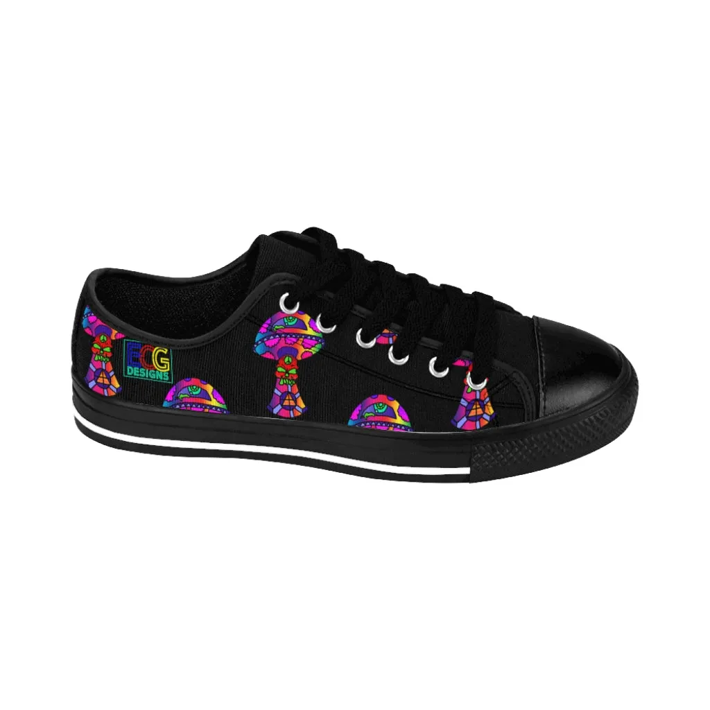 Rainbow Skull Shroom Men's Sneakers