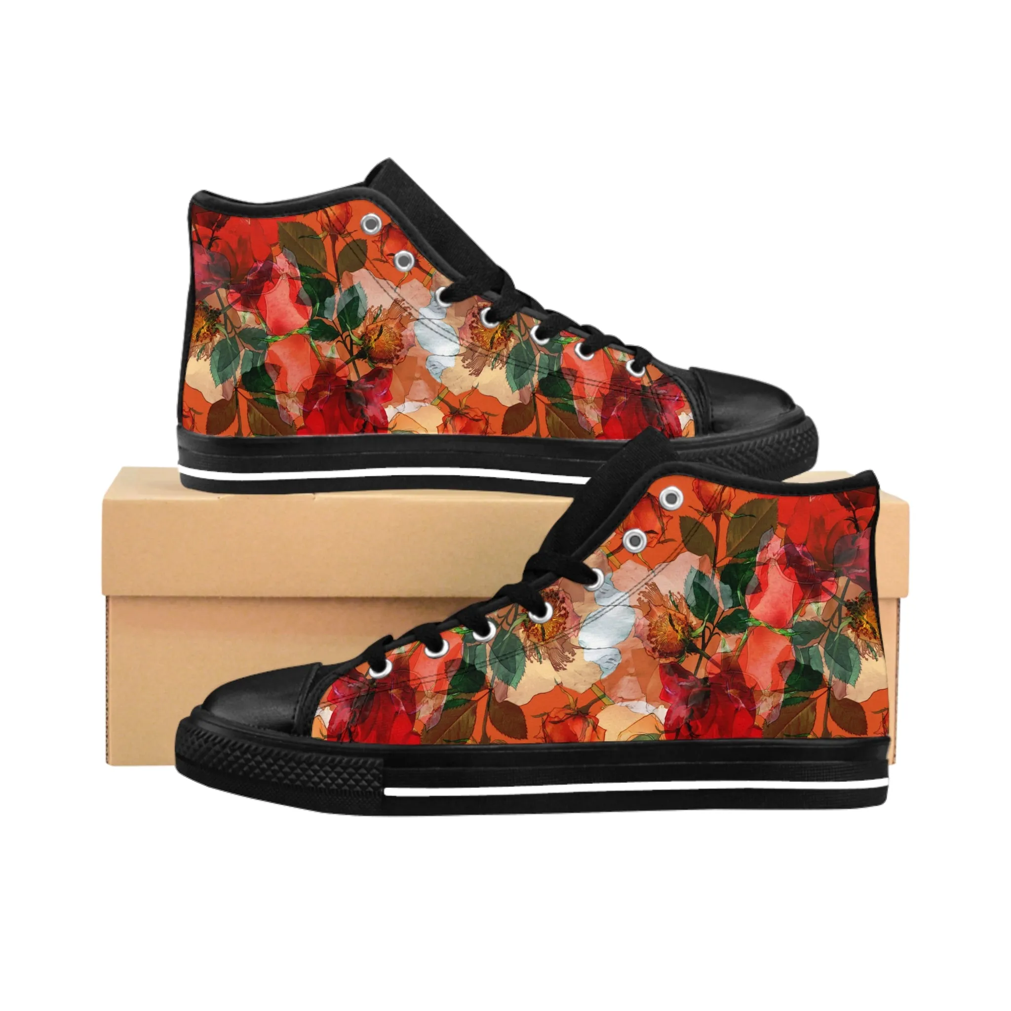 Red Roses Women's Classic Sneakers