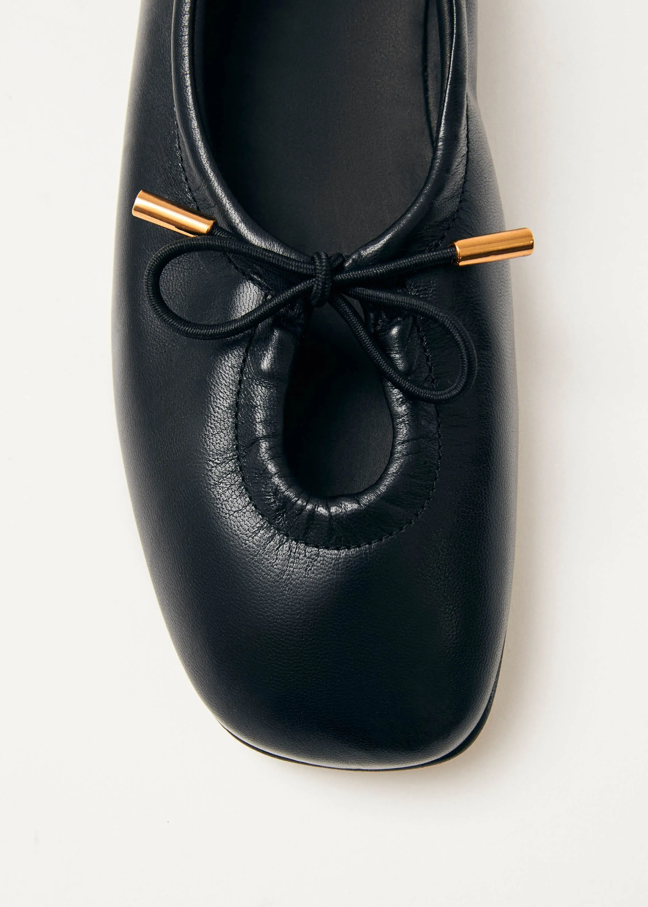 Rosalind Leather Ballet Flats - Black