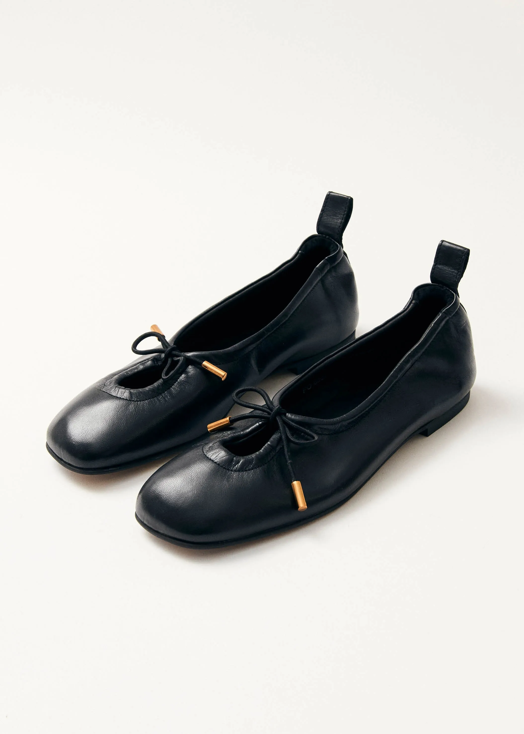 Rosalind Leather Ballet Flats - Black