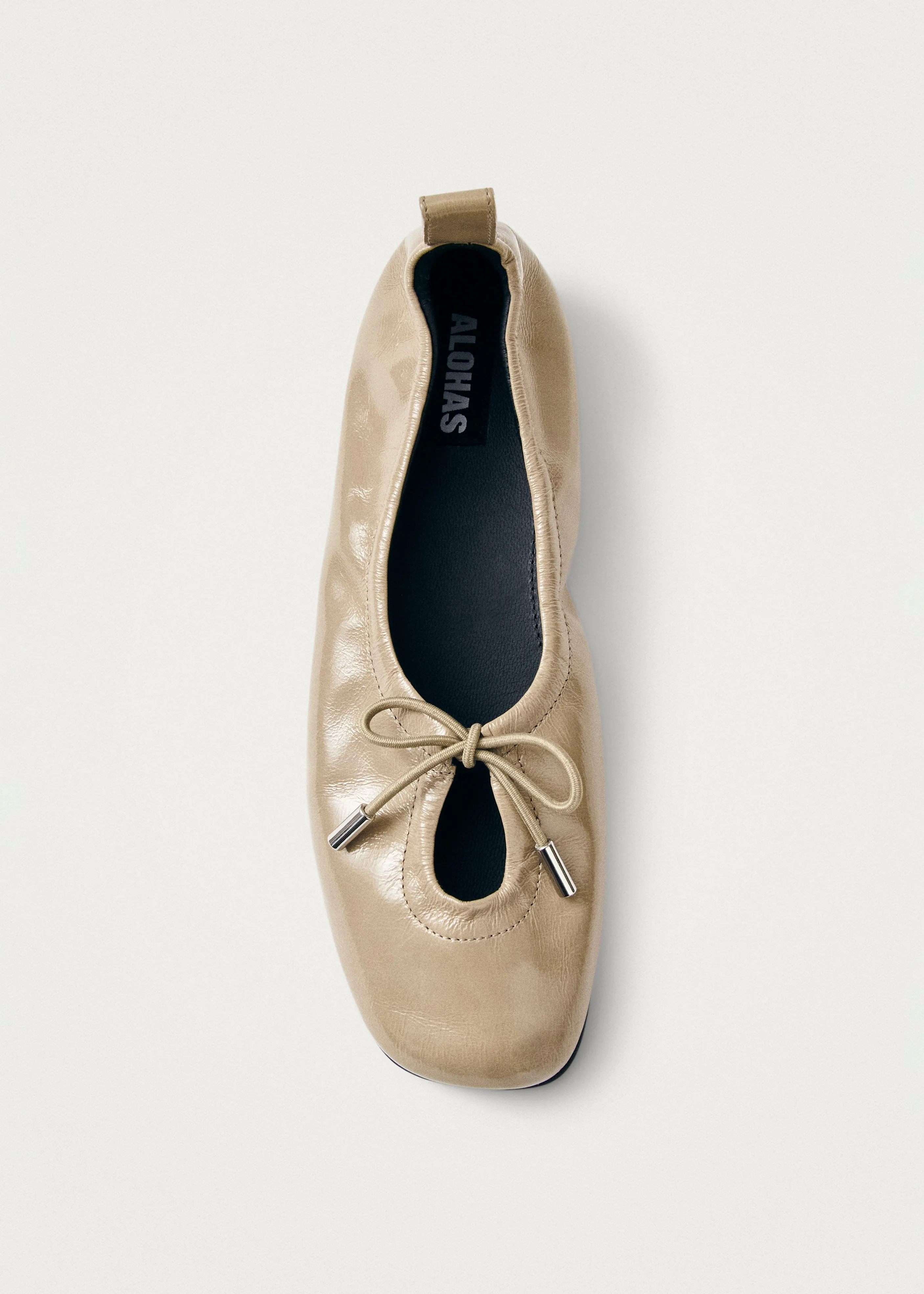 Rosalind Onix Beige Leather Ballet Flats