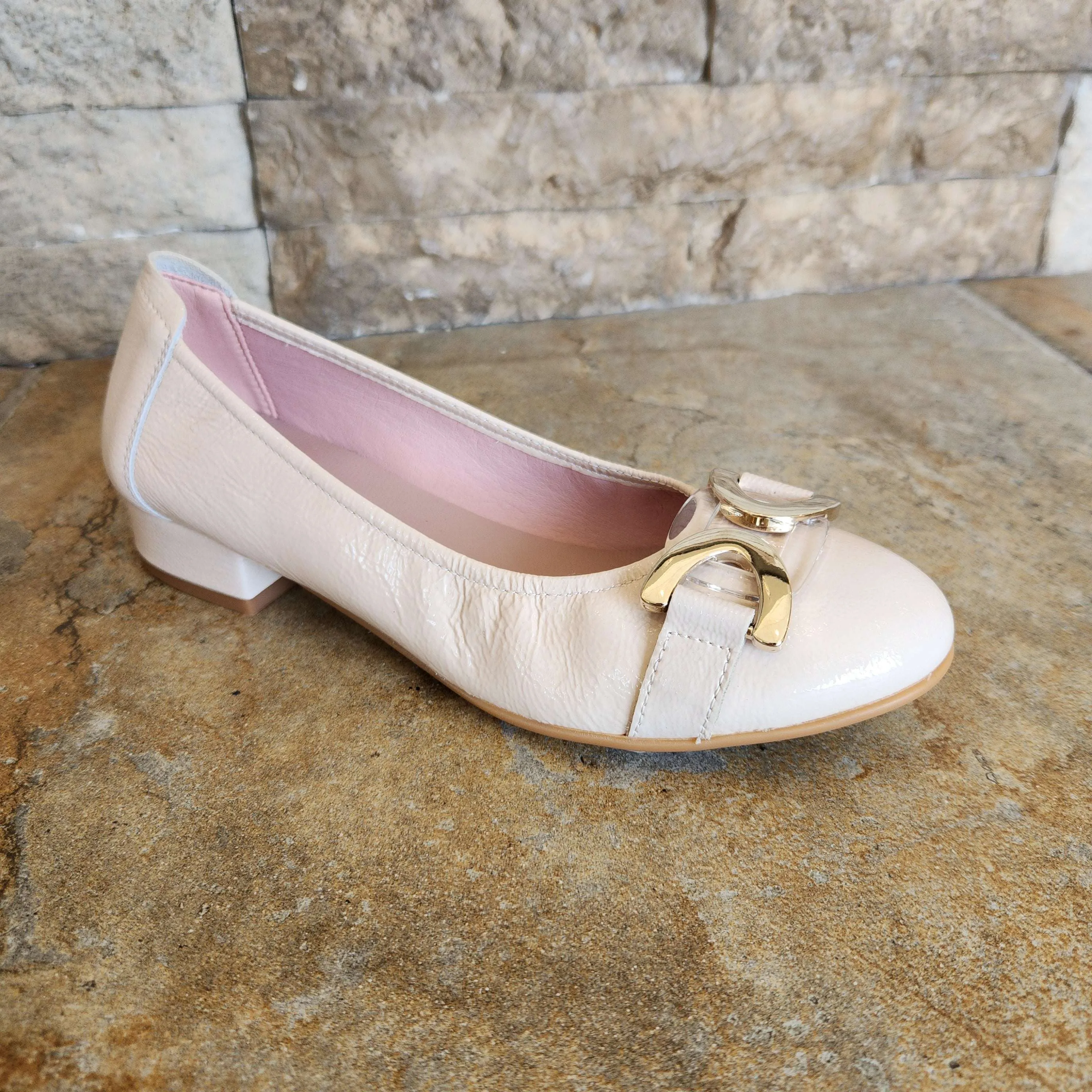 Sabrinas - Celine - Pink & Beige Patent Leather