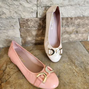 Sabrinas - Celine - Pink & Beige Patent Leather