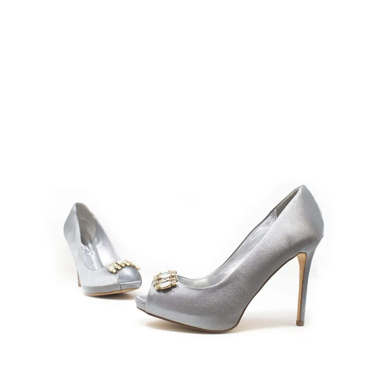 Sarah Peep Toe Diamante Broach Sandal