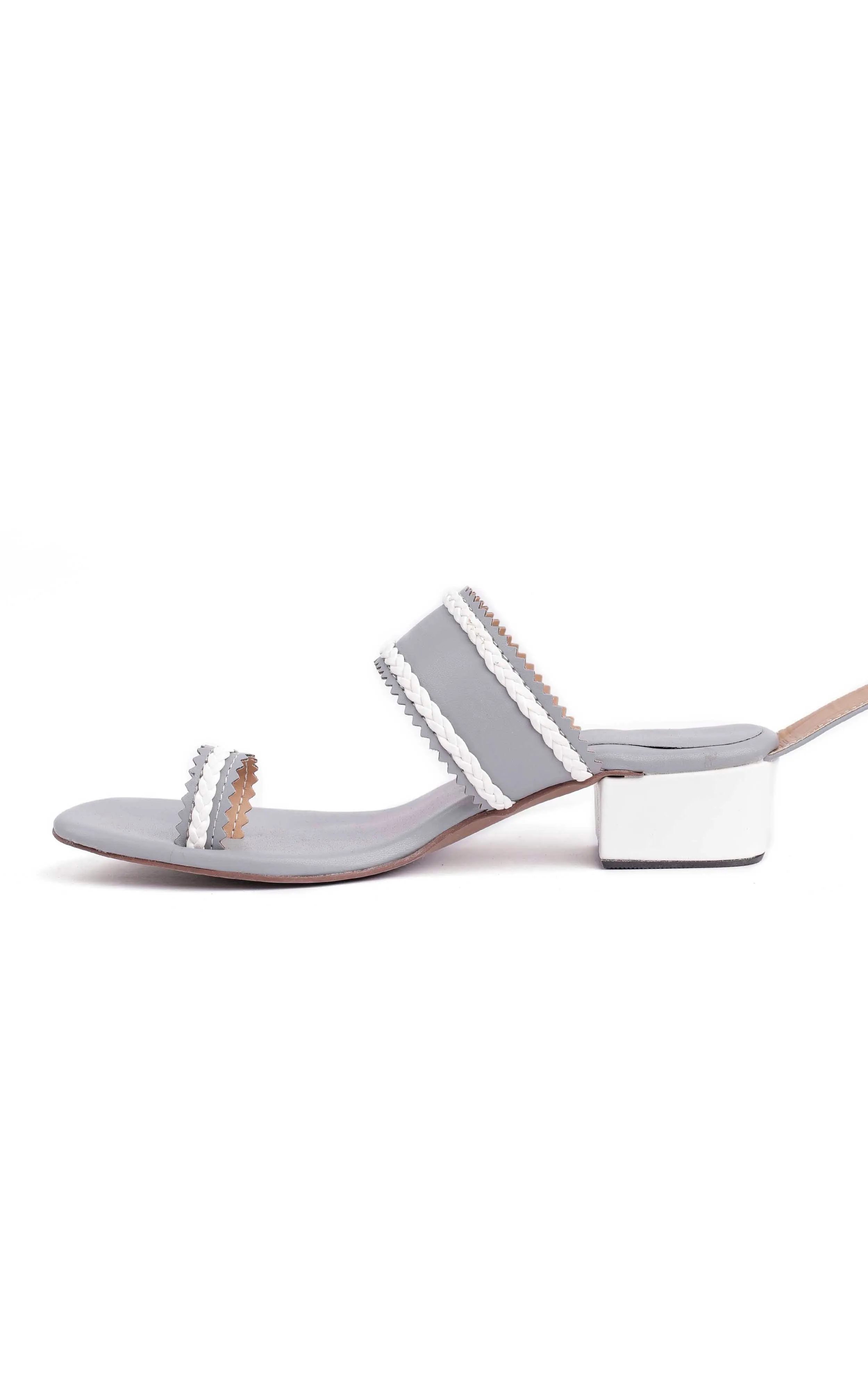 Sierra Ice Blue Cruelty Free Leather Heels Sandals