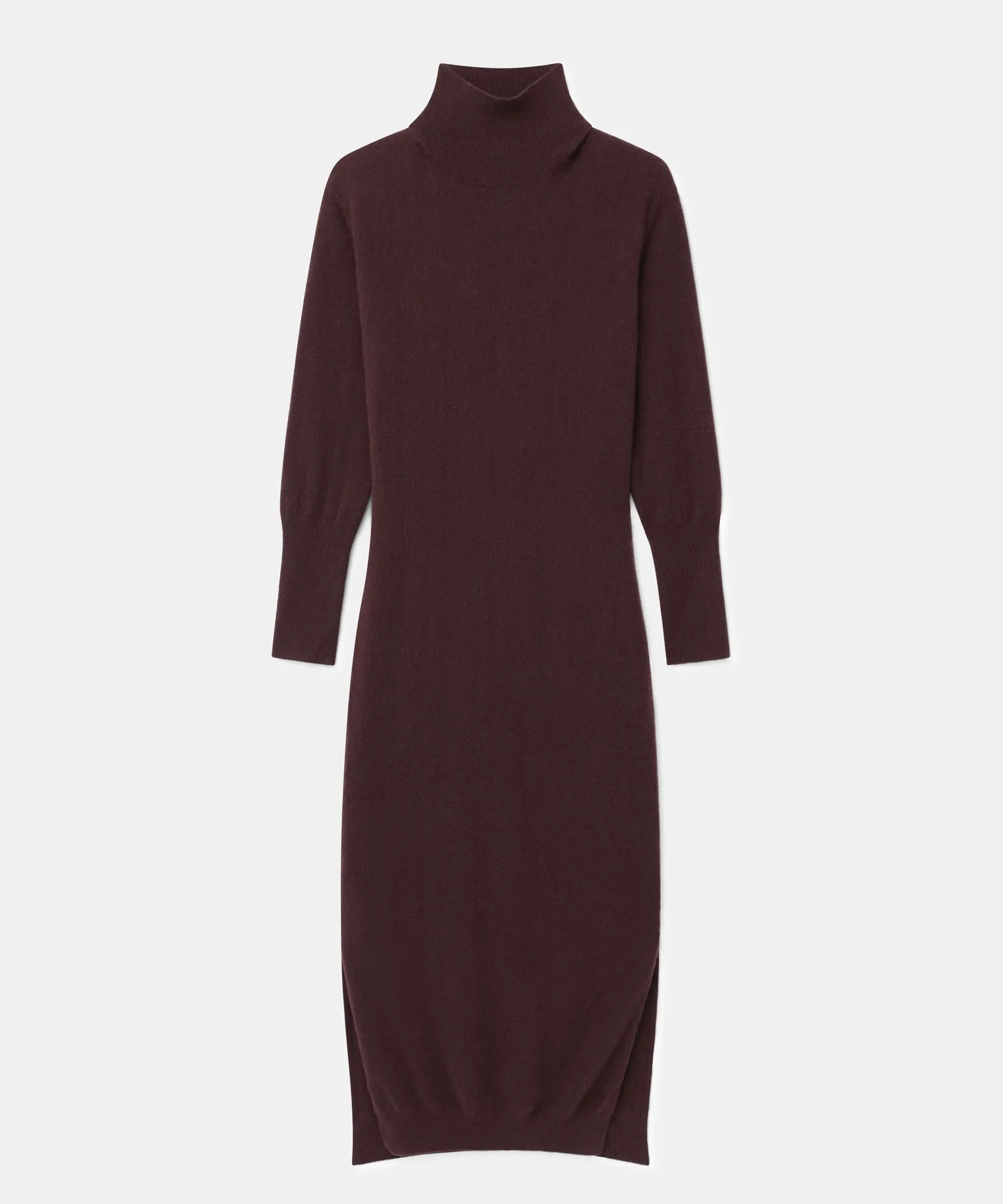 Signature Cashmere Turtleneck Dress with Slits