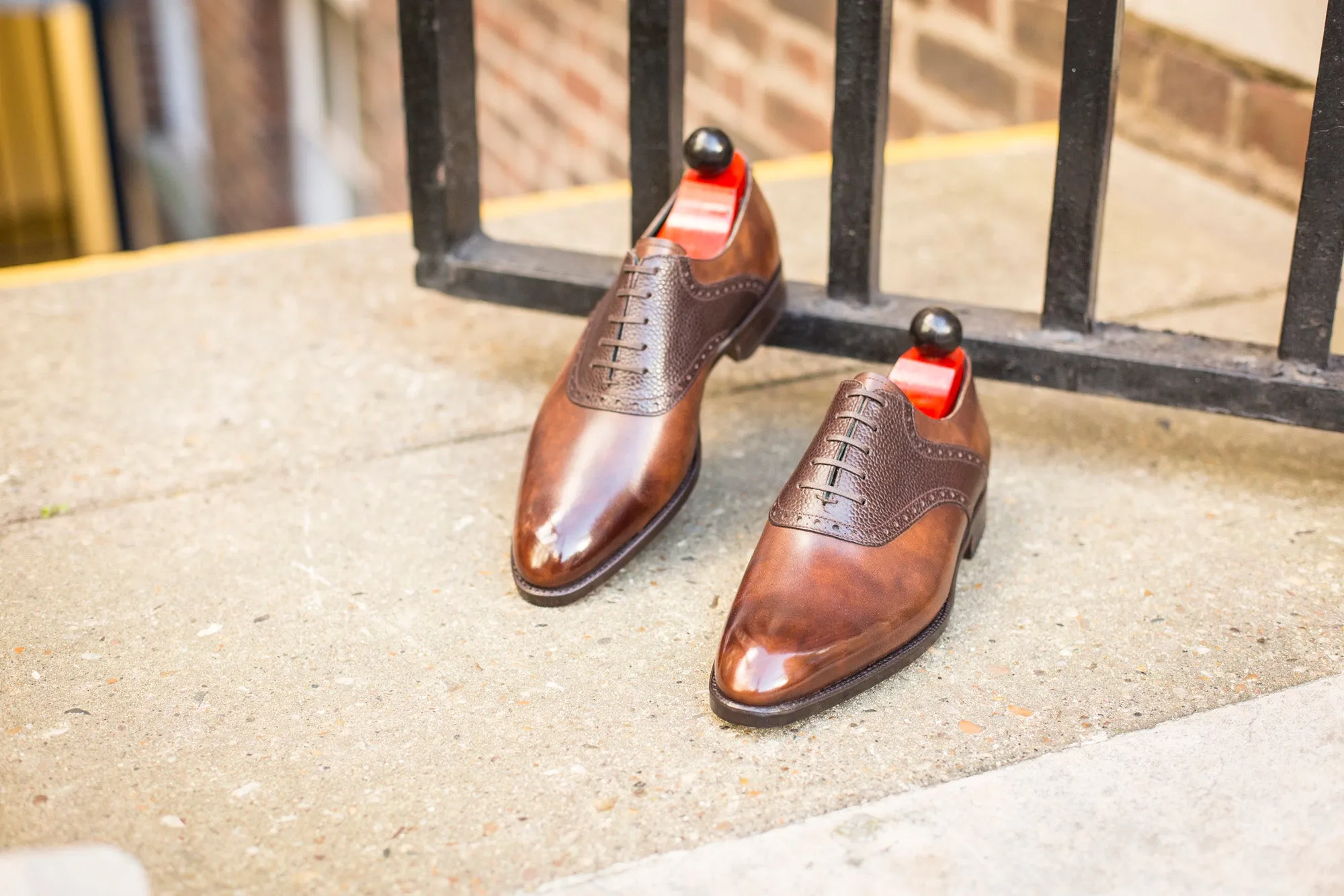 Stefano Redux - MTO - Copper Museum Calf / Dark Brown Scotch Grain - SEA Last - Single Leather Sole