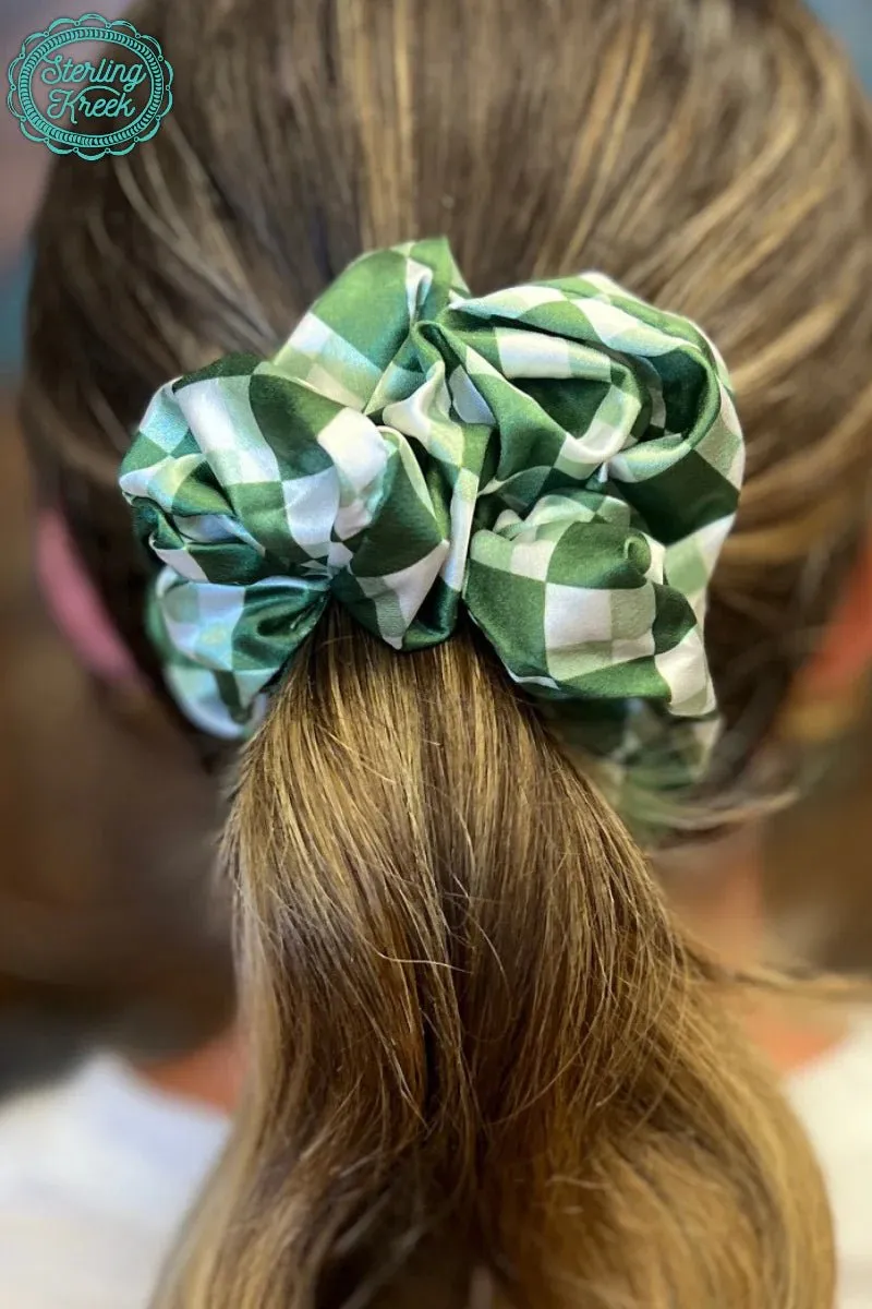 Sterling Kreek Pep Rally Scrunchie Green