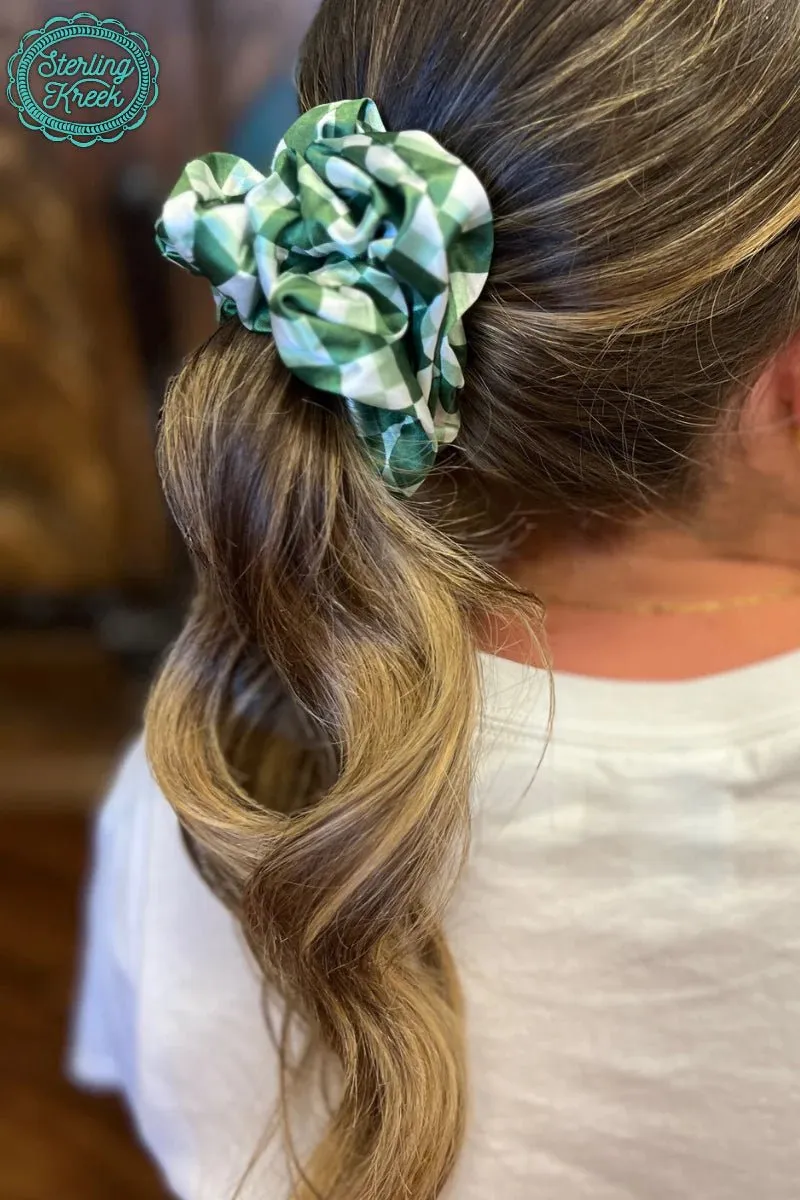 Sterling Kreek Pep Rally Scrunchie Green