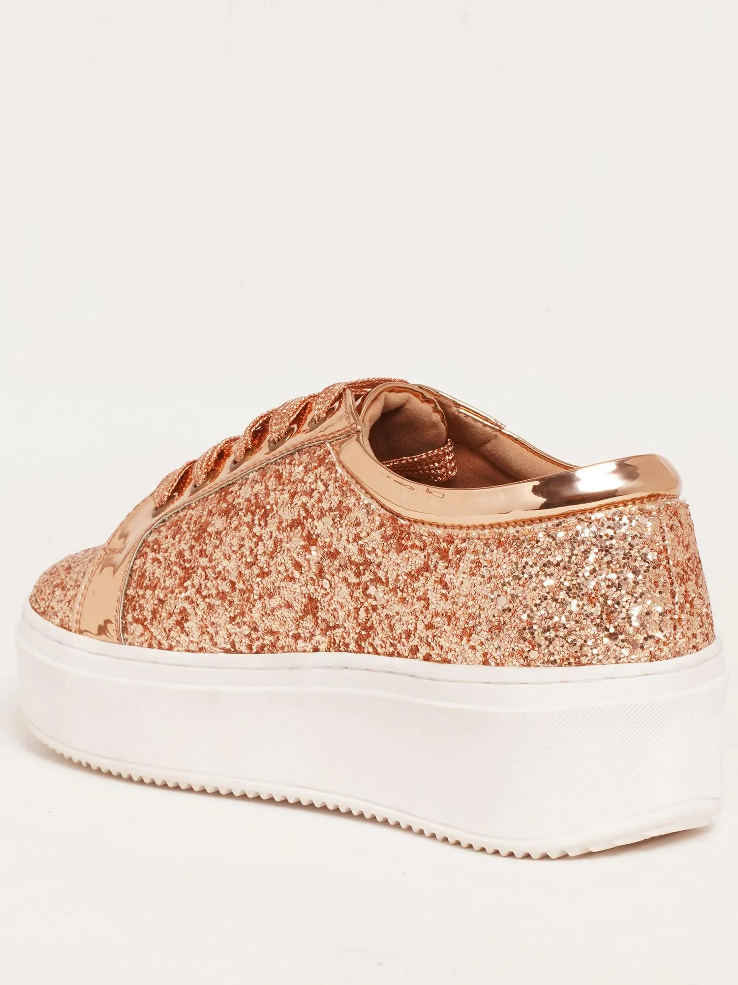 THE QUIRKY NAARI Glitterati Sneakers - Rosegold with A High End Feel | Metallic | 4 UK