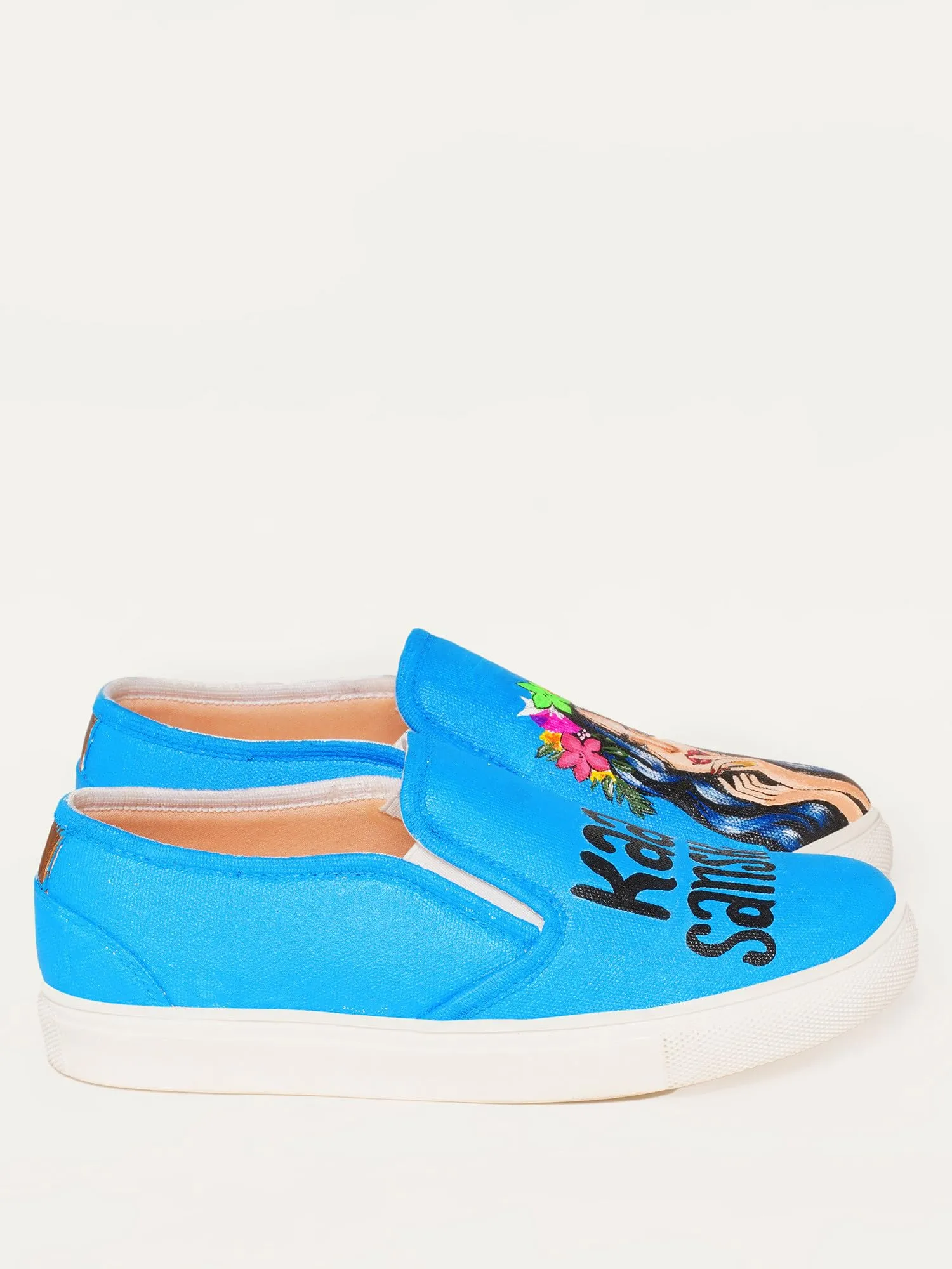 THE QUIRKY NAARI Kaafi Sanskari Slipons to Stay Uber- Sanskaari | Blue | 5 UK