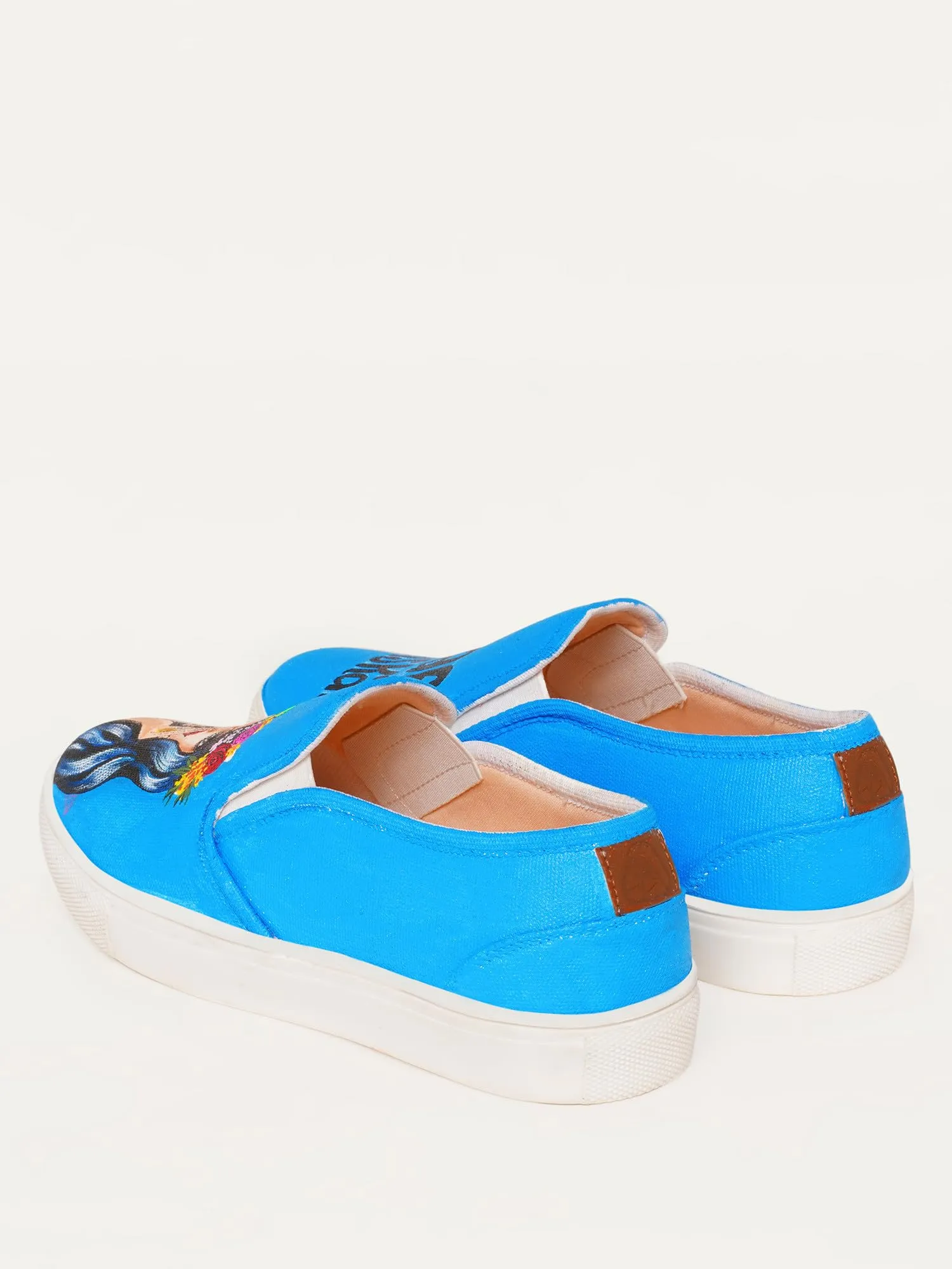 THE QUIRKY NAARI Kaafi Sanskari Slipons to Stay Uber- Sanskaari | Blue | 5 UK