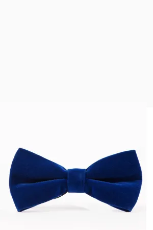 VELVET - Electric Blue Velvet Bow Tie