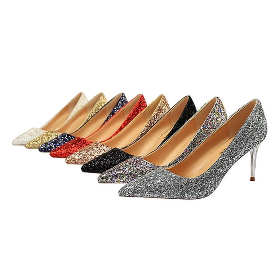 Women sparkly rhinestone wedding stiletto heels