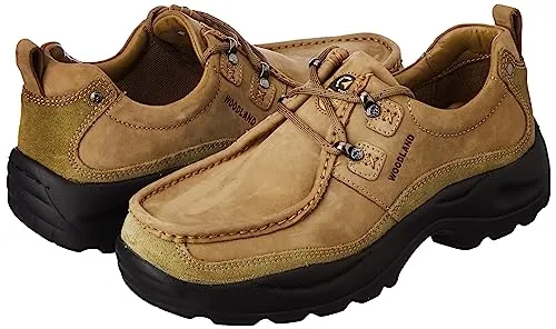 Woodland Men's Khaki Leather Casual Shoe-7 UK (41 EU) (OGCC 3462119NW)